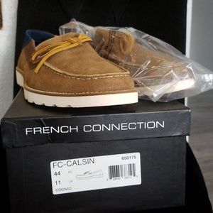 French Connection cognac men's slip-on